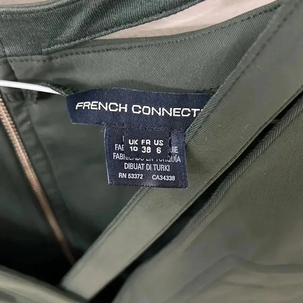 French Connection Forest Green Fitted Dress - Picture 5 of 5